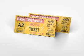 Cinema Ticket Mockup Www Idesignstudio Net Cinema Ticket Mockup Design Design Template