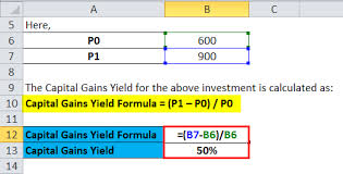 Income from capital gains can become tedious to. Capital Gains Yield Formula Calculator Excel Template