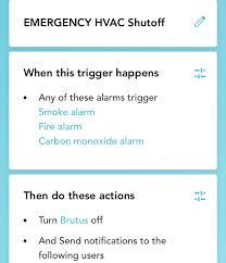 3 gen two nest smoke detectors. Emergency Shutoff For Hvac Using Abode Cue Automation Ecobee Smart Thermostat Linked To My Abode Excellent Safety Feature To Prevent Toxic Fumes From Spreading Throughout Your House In Event Of A