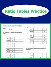 Ratio Tables Practice Common Core Math Lessons Ratio Tables Math Interactive Notebook