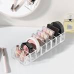 HBlife Clear Acrylic Makeup Compact Organizer, 8 Spaces Vanity Organizer  Stand Eyeshadow Pallet Storage for Lipstick Bronzer Powder Highlighter, ...