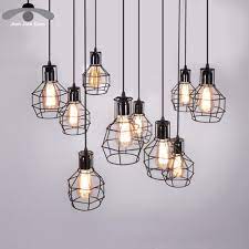 goedkope moderne hanglamp zwart ijzer opknoping kooi vintage led lamp e27 eetkamer restaur modern black pendant lights black pendant light modern pendant light