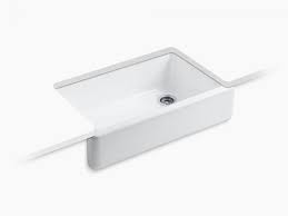 Fits minimum 36 apron sink base cabinet. Kohler Whitehaven 36 Farmhouse Apron Front Cast Iron Single Bowl Kitchen Sink White