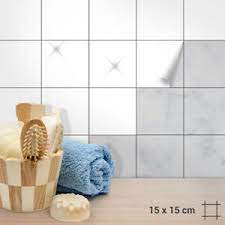 Yoillione fliesenaufkleber badezimmer fliesenfolie mosaik fliesensticker bad fliesen selbstklebend fliesendekor, schwarz 3d fliesenaufkleber kküche fliesen folie wand fliesen aufkleber, 4er pack. Fliesenaufkleber 15 X 15 Cm Weiss Matt Glanzend Kuche Badezimmer Bad Aufkleber Ebay