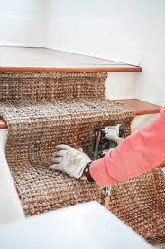 You can do stair treads installation quickly and easily with this short video tutorial. Diy Jute Stair Floor Runners Vintage Society Co