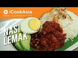 Resepi nasi lemak che nom. Nasi Lemak Rice Cooked In Coconut Milk Malaysian Traditional Dish Try Cook Icookasia Youtube Nasi Lemak Cooking Asian Breakfast