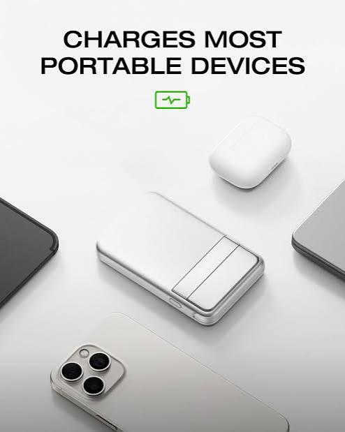 EcoFlow RAPID Magnetic Power Bank (5000mAh, 15W) - EF-RAPID5000 - Silver