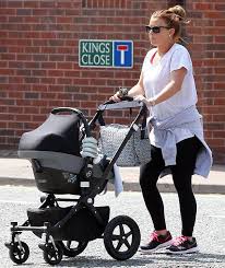 She S A Power Stroller Coleen Rooney Wears Work Out Gear As She Pushes Baby Klay In A Pushchair Coleen Rooney Stroller Pushchair