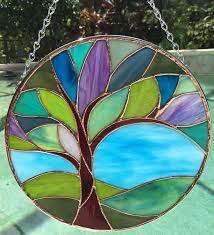 Tree Stained Glass Pattern Digital