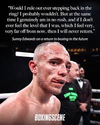 𝗪𝗜𝗟𝗟 𝗦𝗨𝗡𝗡𝗬 𝗘𝗩𝗘𝗥 𝗥𝗘𝗧𝗨𝗥𝗡⁉️ The former world champion has  ruled out a comeback unless he can get back to the level he was once at...  READ MORE:  https://www.boxingscene.com/sunny-edwards-will-only-fight-again-if-he-makes-a-full-physical  ...