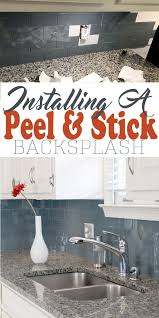 How To Install A Peel And Stick Backsplash Easy Diy Kitchen Upgrade Diy Diy Backsplash Easy Kitchen Upgrade