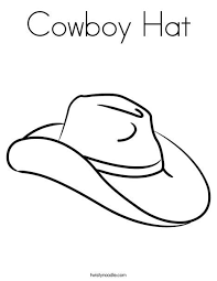 Cowboy Hat Coloring Page Twisty Noodle Cowboy Hats Cowboy Hat Drawing Coloring Pages