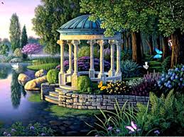 Just Imagine An Antique City Garden Of Splendour Light Anchores The Beacons Of Precious Sun Tide Has Coronal Fantasielandschaft Naturbilder Landschaftsbilder