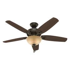 Hunter Builder Deluxe 52 In Indoor Ceiling Fan With Light Ceiling Fan With Light Fan Light