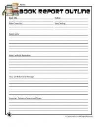 Book Report Outline Form For Older Readers Middle School Books High School Books Book Report Templates