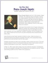 Franz Joseph Haydn Free Hey Kids Meet The Composer Biography Digital Print Haydn Music Lessons For Kids Music Lesson Plans