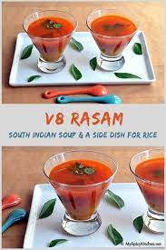 V8 Rasam Spicy Vegetable Chaaru Myspicykitchen Recipe Indian Soup Soup Recipes Recipes