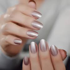 But most women go for long acrylics, can i get short acrylic nails then?. Silk Uv Gel Surface Designed Short Oval Brown Nails Luster Smooth Nails Artificial Champagn Acrylic Tips False Nails Aliexpress
