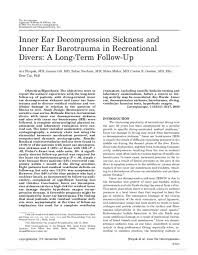 Image result for Inner Ear Decompression Sickness