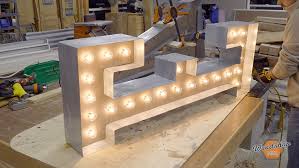 Vintage number 2 sign metal sign 10 inch white marquee sign wall art vtg alphabet letter advertising old modern farm decor letter art theoldtimejunkshop 5 out of 5 stars (9,432) How To Make A Diy Vintage Marquee Sign Woodshop Mike
