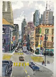 Create a watercolor landscape painting in 5 easy steps. City Landscape Painting A 15 Step Tutorial Filled With City Painting Ideas