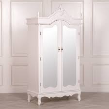 Kousi portable wardrobe bedroom armoire 9. French Style Wardrobe White Mirrored Double Armoire