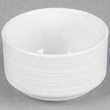 Tuxton Fpb 090 Pacifica 9 Oz Bright White Embossed Stackable China Bouillon Cup 36 Case