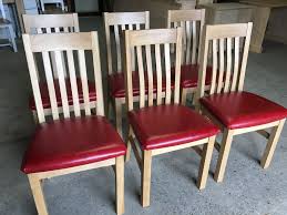 Red Leather Dining Chair Pine Furniture Leather Dining Chairs Furniture