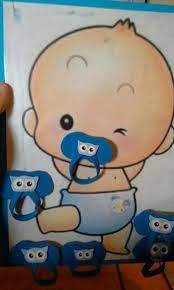 Juego Poner El Chupete Al Bebe Owl Baby Shower Baby Shower Juegos Surprise Baby Shower