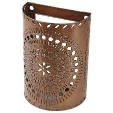 Maybe you would like to learn more about one of these? Mexican Aged Tin Wall Sconce Light Cover Punched Tin