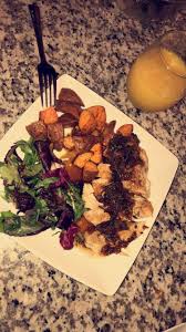 Roasted Sweet Potatoes With Saucy Chicken Food Drink Photography Helathy Food Food Lover