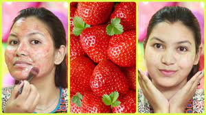How To Get Clear Bright Beautiful Skin At Home With Strawberry Face Mask Youtube