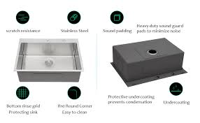 White kitchen sinks are timeless. Kitchen Sink Drop In Lordear 30 Inch Kitchen Sink Drop In Topmount 16 Gauge R10 Tight Radius Stainless Steel Single Bowl Kitchen Sink Amazon Com