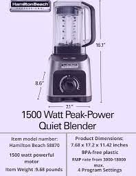 Hamilton Beach 58870 Quiet Shield Blender Blender Affordable Blender Best Blenders