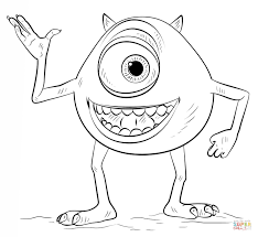 Submitted 3 months ago by fuffedrr. Mike Wazowski Coloring Page Free Printable Coloring Pages Coloring Home