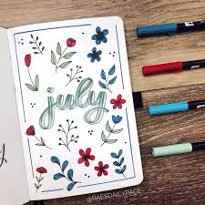 What do you need in your bullet journal? July Bullet Journal Red White And Blue Bujo Rae S Daily Page