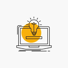 Laptop Solution Idea Bulb Png And Vector With Transparent Background For Free Download Logo Design Creative Line Icon Creative Posters