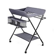 Baby Changing Table With Wheels Adjustable Height Folding Portable Diaper Station Nursery Organizer With Newborn Clothes Drying Rack Storage Rack For Infant In 2020 With Images Baby Changing Tables Baby