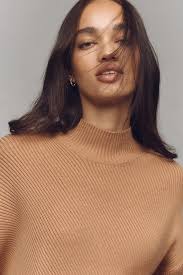 Maeve The Meredith Mock-Neck Sweater by Maeve