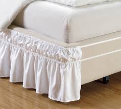 4.0 out of 5 stars 49. Wrap Around 15 Inch Fall White Ruffled Elastic Solid Bed Skirt Fits All Queen King And Cal King Size Bedding High Thread Count Microfiber Dust Ruffle Soft Diy Bed