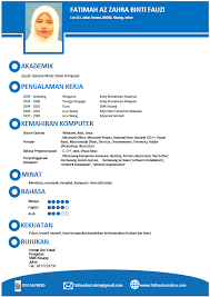 sample resume bahasa melayu