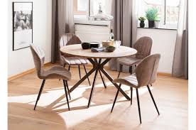 Fonctions rond table avec un plateau en bois dimensions cm : Table Ronde Design Pas Cher Bois Metal Pour Salle A Manger