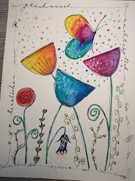 Happypainting Aquarell Watercolor Flowers Happybirthday Aquarell Karte Aquarell Postkarte Aquarell Blumen