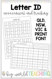 Letter Id Assessment And Tracking Word Work Kindergarten Student Growth Lettering