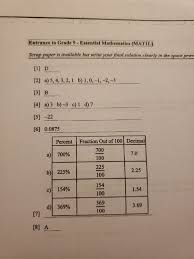 Paper1 qestion 5 and full answer grade9. Entrance To Grade 9 Essential Mathematics Matil Chegg Com