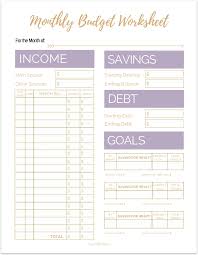 Free Printable Monthly Budget Template Monthly Budget Template Printable Budget Worksheet Budgeting Worksheets