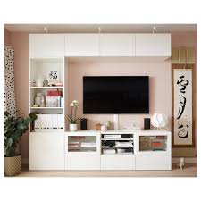 Besta Tv Storage Combination Glass Doors Lappviken Sindvik White Clear Glass 94 1 2x15 3 4x90 1 2 Shop Today Ikea In 2020 Ikea Living Room Living Room Tv Unit Designs Living Room Storage