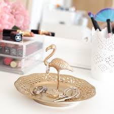 Here is an idea that came to mind as i was browsing the aisles at dollar tree. Diy Ring Holder Gold Flamingo Bang On Style