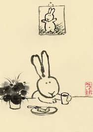 A Bunnylicious Way Of Life Sumi E Painting Cute Drawings Cute Animal Illustration