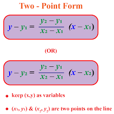 This form is particularly useful when writing equations give slope and a point, but can also easily be used to write equations given two points. Two Point Form Equation Of A Line Solved Example Cuemath